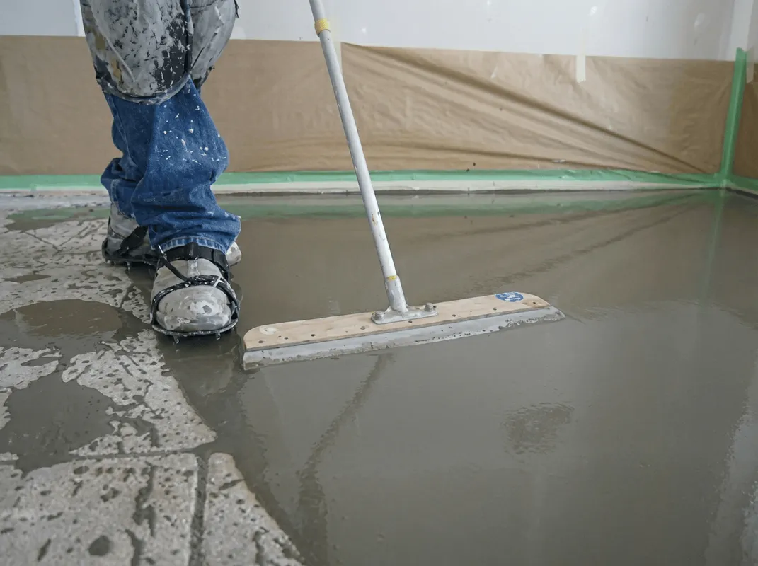 Uneven floor being professionally repaired in Wilmington, NC